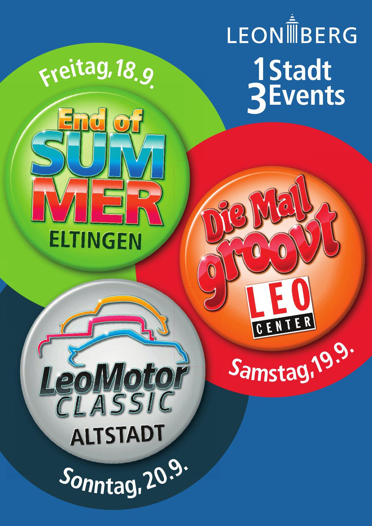 1 Stadt, 3 Events – 18. bis 20. September 2026 in Leonberg
